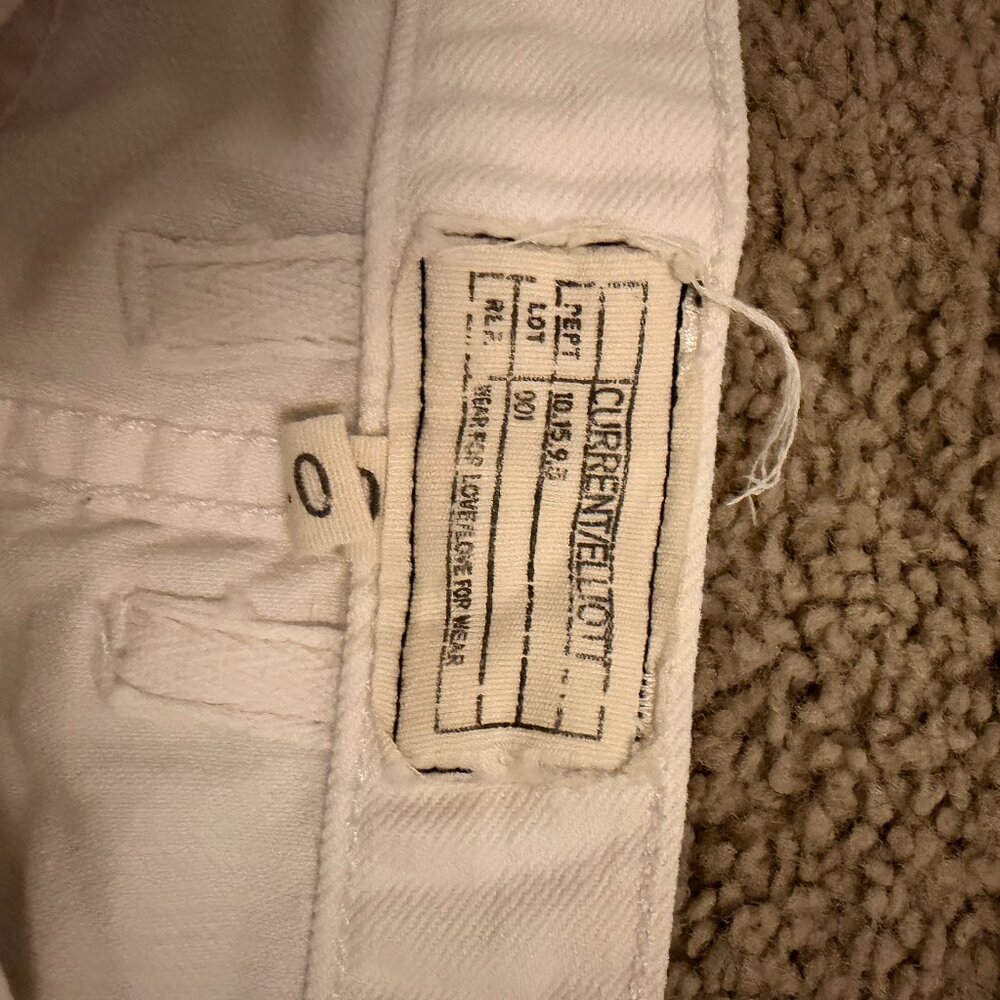 Current Elliott White Jean Shorts